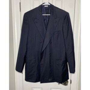 Brioni Men's Super 150s 100%‎ Wool Suit Jacket Black Size 44 L *read*